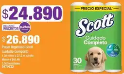 Jumbo Papel higiénico scott cuidado completo oferta