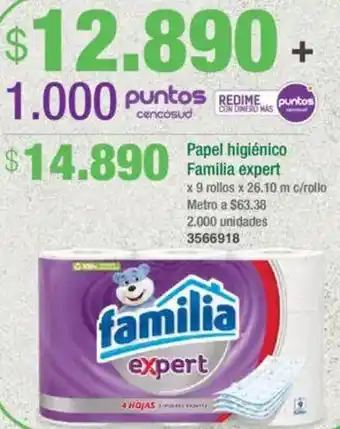 Jumbo Familia expert papel higiénico oferta