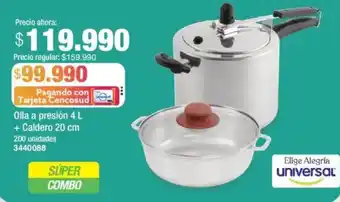 Jumbo Olla a presión 4 l + caldero oferta