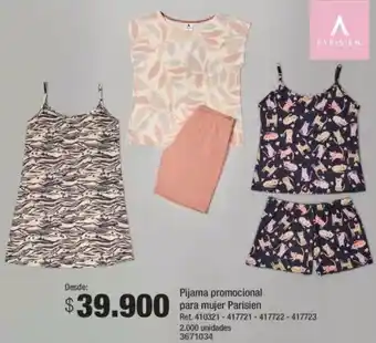 Jumbo Parisien pijama promocional para mujer oferta