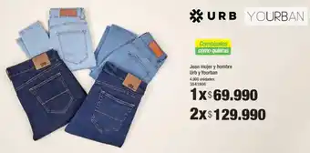 Jumbo Urb y Yourban jean mujer y hombre oferta