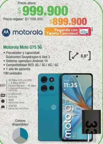 Jumbo Motorola Moto G75 5G oferta