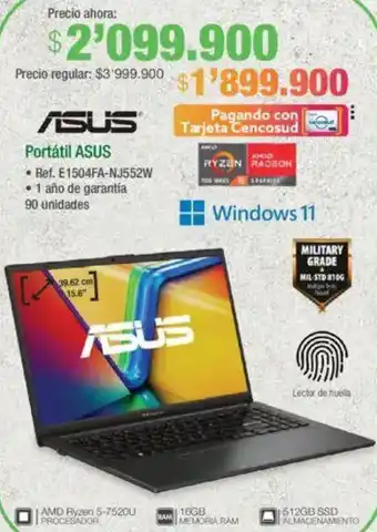 Jumbo Asus portátil oferta