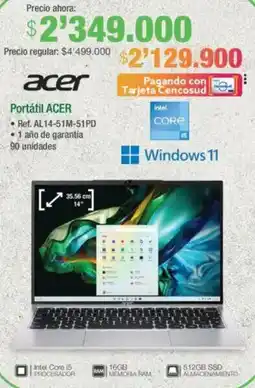 Jumbo Acer portátil oferta