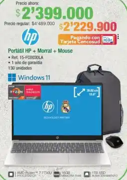 Jumbo HP Portátil+Morral + Mouse oferta