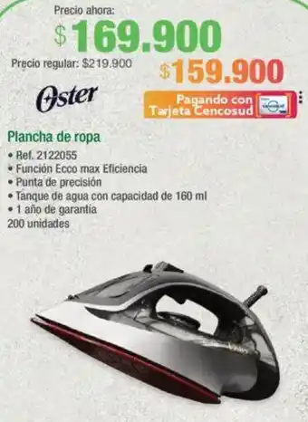 Jumbo Oster plancha de ropa oferta