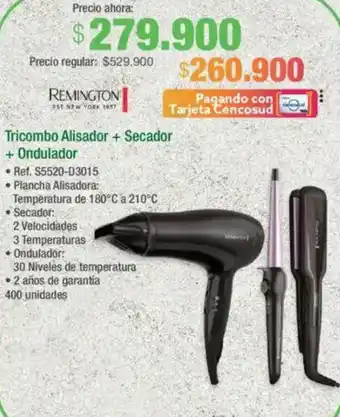 Jumbo Remington tricombo alisador + secador + ondulador oferta