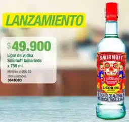 Jumbo Licor de vodka smirnoff tamarindo oferta