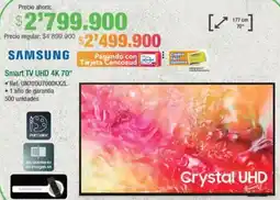 Jumbo Samsung smart tv uhd 4k 70" oferta