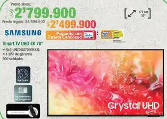 Jumbo Samsung smart tv uhd 4k 70" oferta