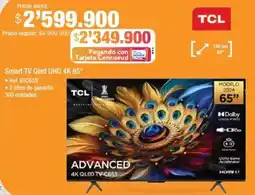 Jumbo Tcl smart tv qled uhd 4k 65" oferta