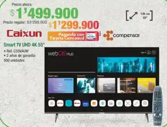 Jumbo Caixun smart tv uhd 4k 55" oferta