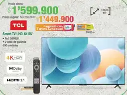 Jumbo Tcl smart tv uhd 4k 55" oferta