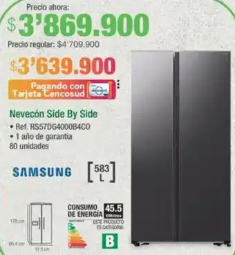 Jumbo Samsung nevecón side by side oferta