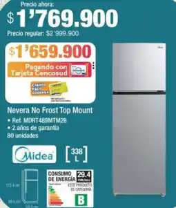 Jumbo Midea nevera no frost top mount oferta