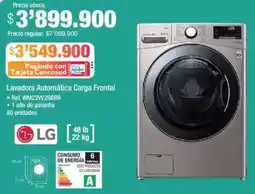 Jumbo Lg lavadora automática carga frontal oferta