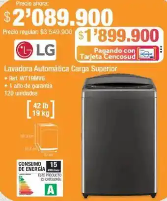 Jumbo Lg lavadora automática carga superior oferta