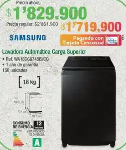 Jumbo Samsung lavadora automática carga superior oferta