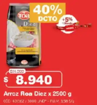 Makro Roa diez arroz oferta