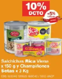 Makro Rica viena salchichas oferta