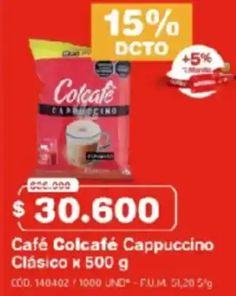 Makro Colcafé café cappuccino clásico oferta