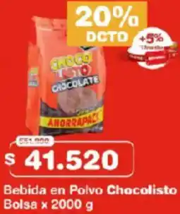 Makro Chocolisto bebida en polvo bolsa oferta