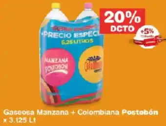 Makro Postobón gaseosa manzana + colombiana oferta