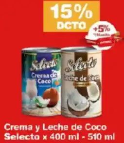 Makro Selecto crema y leche de coco oferta