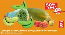 Makro Lechugas, guinco, banano, papaya, pimentón y maracuyá oferta