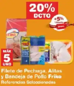 Makro Friko filete de pechuga, alitas y bandeja de pollo oferta