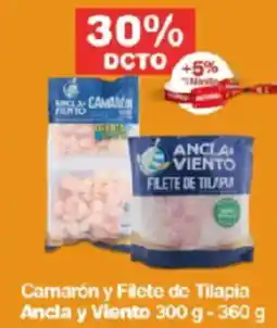 Makro Ancla y viento camarón y filete de tilapia oferta