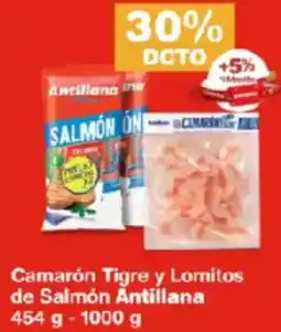 Makro Camarón tigre y lomitos de salmón antillana oferta