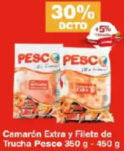 Makro Camarón extra y filete de trucha pesco oferta