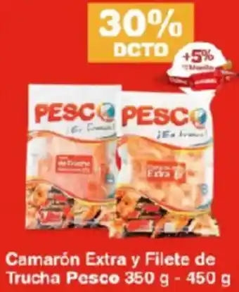 Makro Camarón extra y filete de trucha pesco oferta