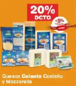 Makro Quesos Colanta Costeño y Mozzarella oferta