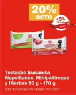 Makro Tostadas Susanita Napolitanas, Minipalitroque y Hierbas oferta