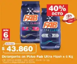 Makro Fab ultra flash detergente en polvo oferta