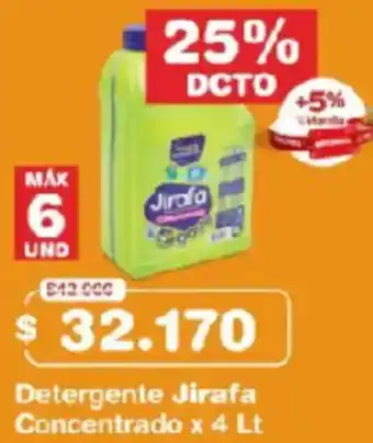 Makro Jirafa detergente concentrado oferta