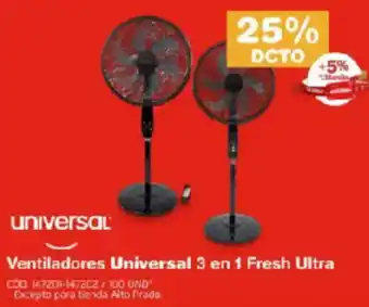 Makro Universal ventiladores 3 en 1 fresh ultra oferta