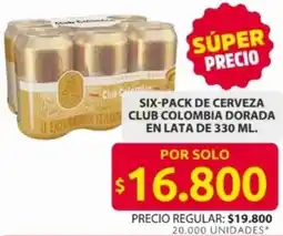 Ara Six-pack de cerveza club colombia dorada oferta