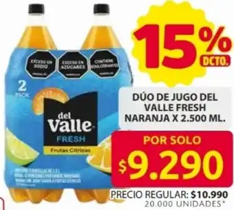 Ara Dúo de jugo del valle fresh naranja oferta