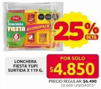 Ara Yupi lonchera fiesta surtida oferta