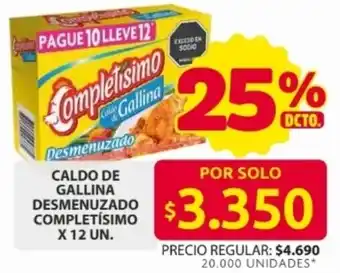 Ara Caldo de gallina desmenuzado completísimo oferta