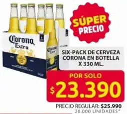 Ara Six-pack de cerveza corona en botella oferta