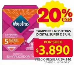 Ara Nosotras tampones digital super oferta