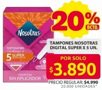 Ara Nosotras tampones digital super oferta