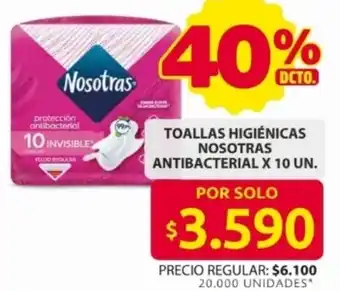 Ara Nosotras toallas higiénicas antibacterial oferta