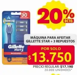 Ara Máquina para afeitar gillette star + 3 repuestos oferta