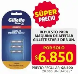 Ara Gillete star 3 repuesto para máquina de afeitar oferta