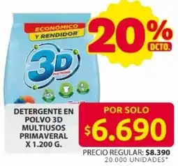 Ara 3ddetergente en polvo multiusos primaveral oferta